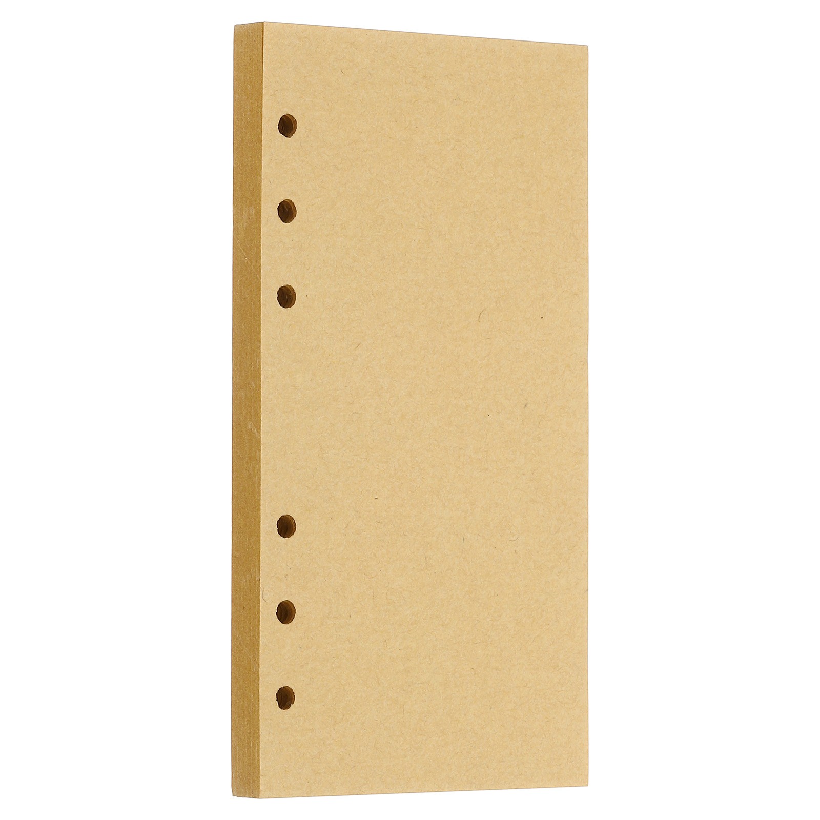 Refill Paper, Unlined Blank Kraft Paper 6 Rings, 80 Sheets/160 Page