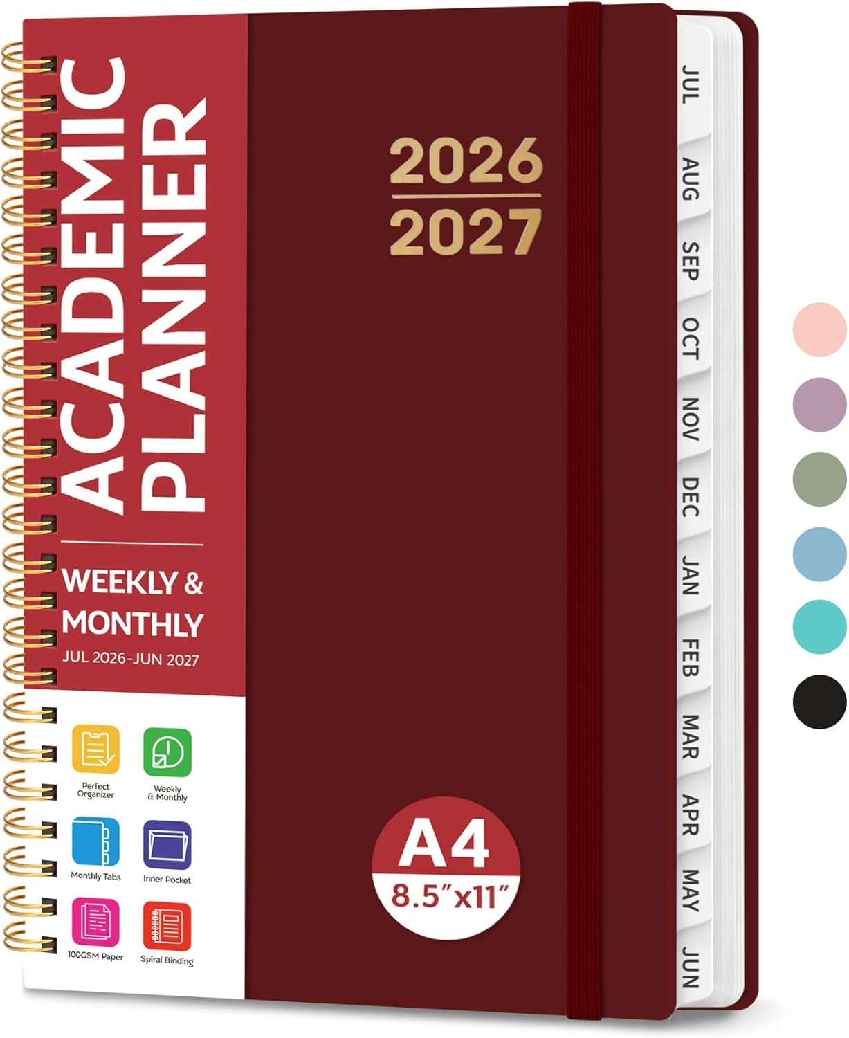 Planner 2026-2027 for Women & Men, Academic Monthly and Weekly Calendar Planner,