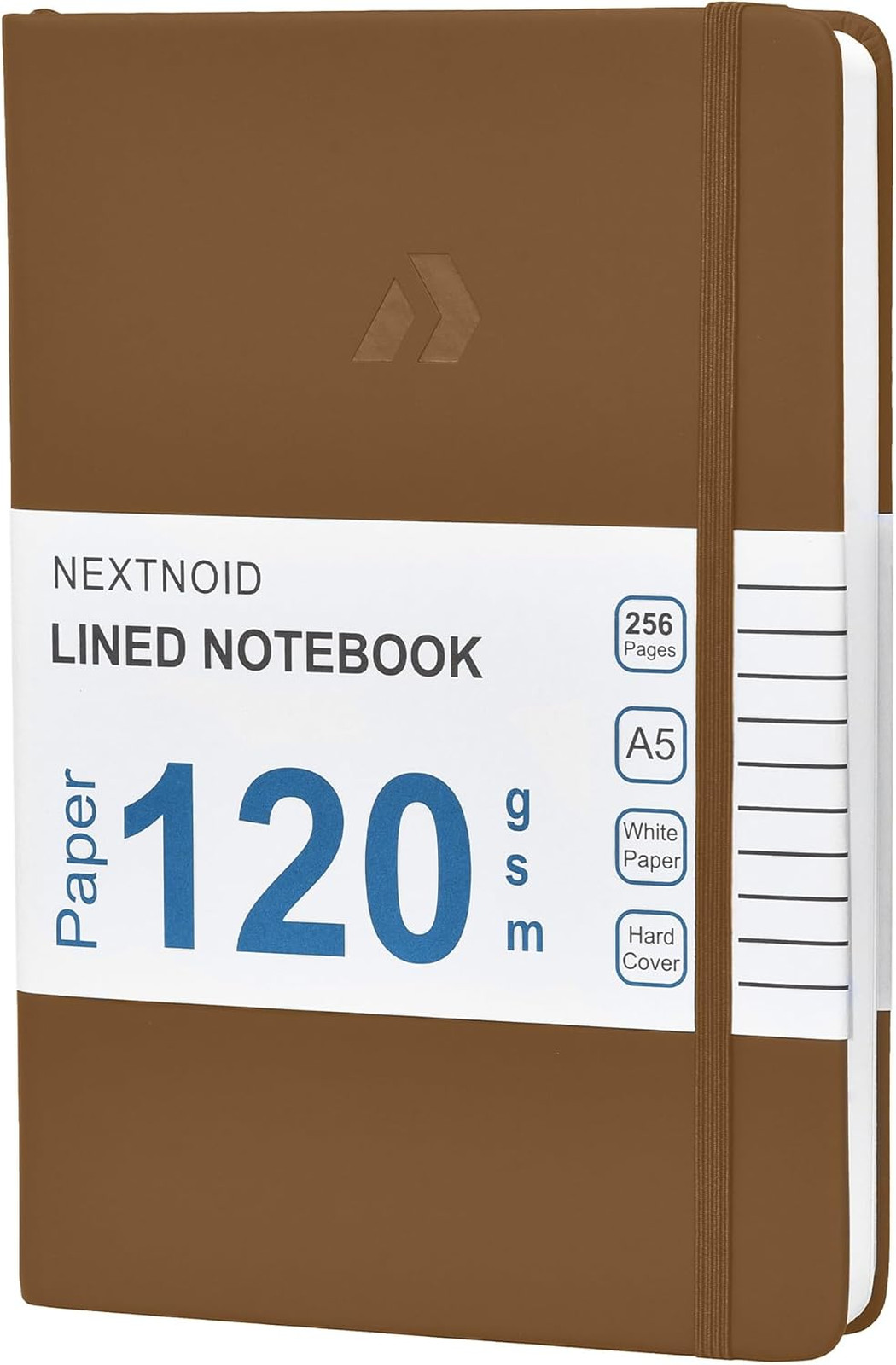 Hardcover Lined Journal Notebook 120 GSM Thick Paper Medium A5 256 Pages Brown