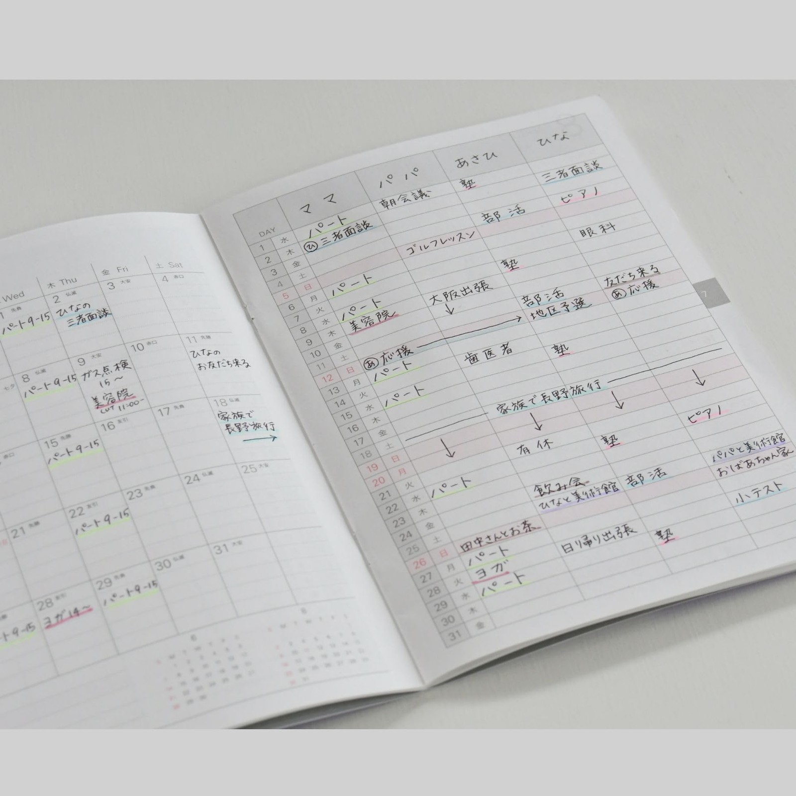 Raymay Fujii 2026 Planner, System Note Diary, Monthly, 4 Plans, Sunday Start