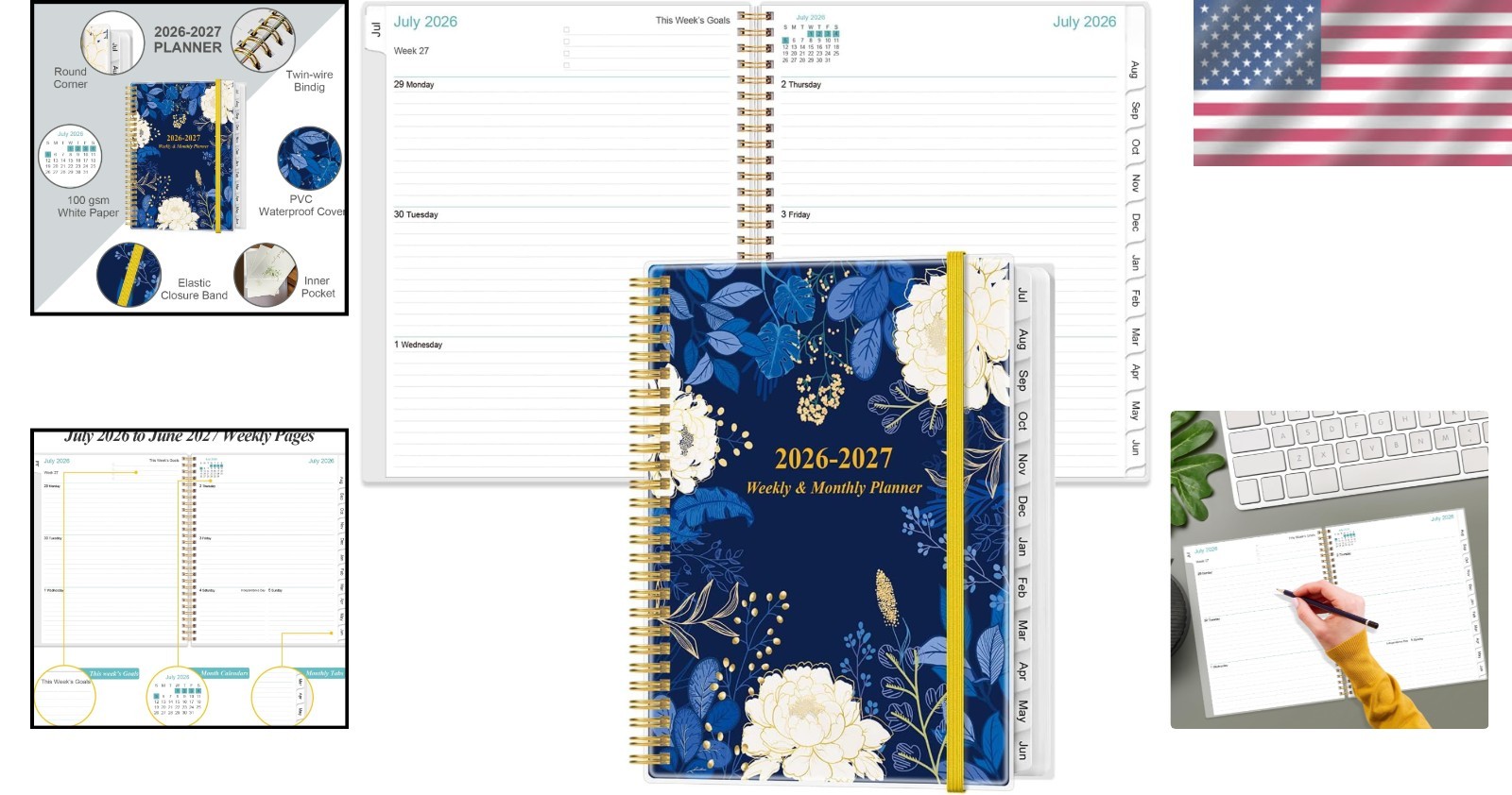 2026-2027 Flexible Cover Planner: Stylish, Durable, with Ample Writing Space