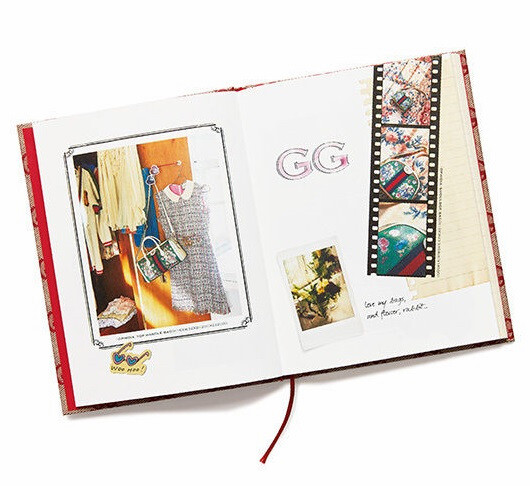 Gucci ‘My Scrapbook’ GG Monogram Hardcover Notebook Red Size 7.3 x 5.6″ NEW