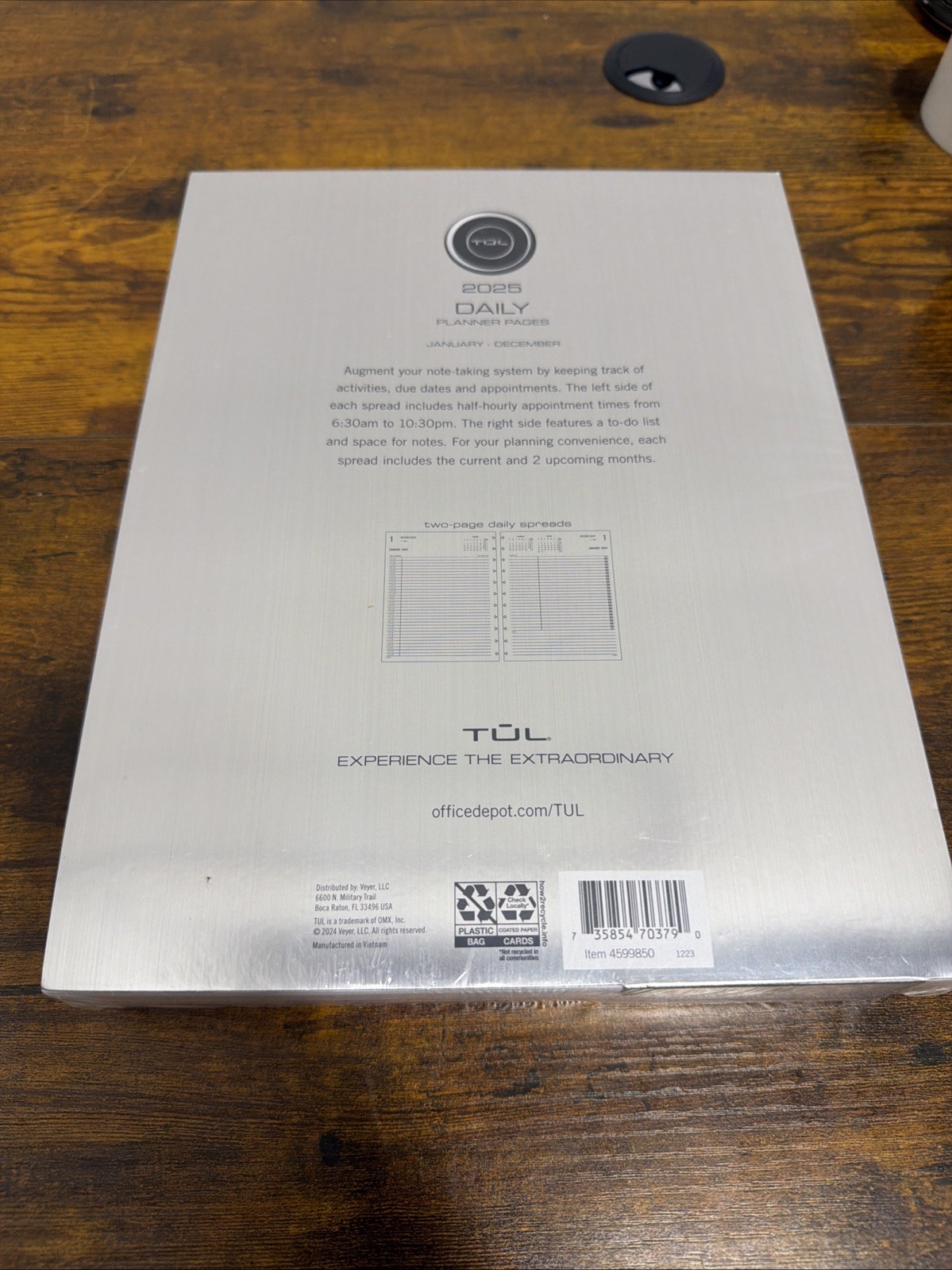 2025 TUL® Discbound Daily Planner Refill Pages, Letter Size, Fashion, January To