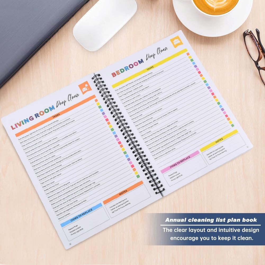 Adhd Cleaning Planner Daily Weekly Monthly Yearly Household Cleaning Planner