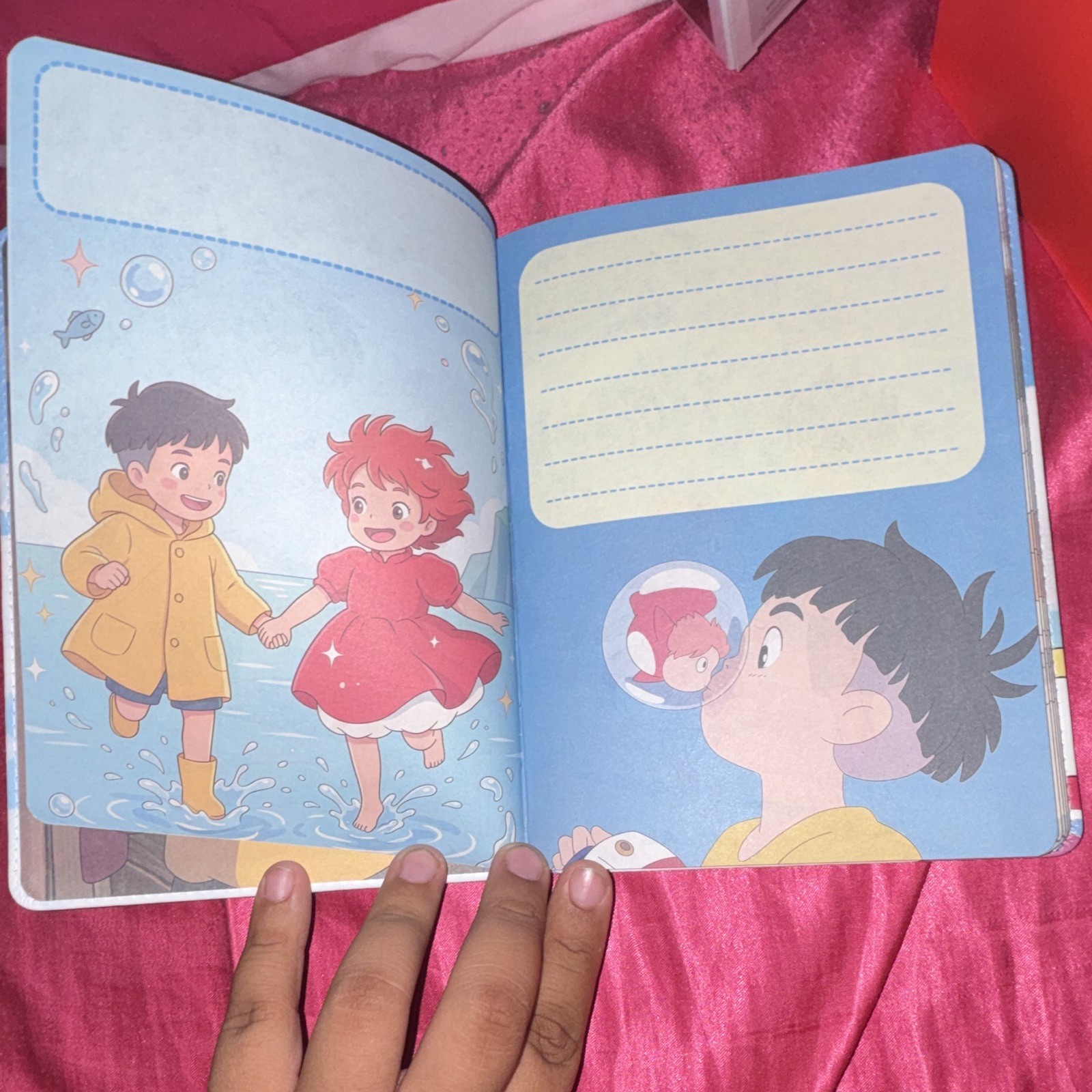 Studio Ghibli ￼ Illustrated Anime Blank Lined Diary Journal Notebook Blue Cover