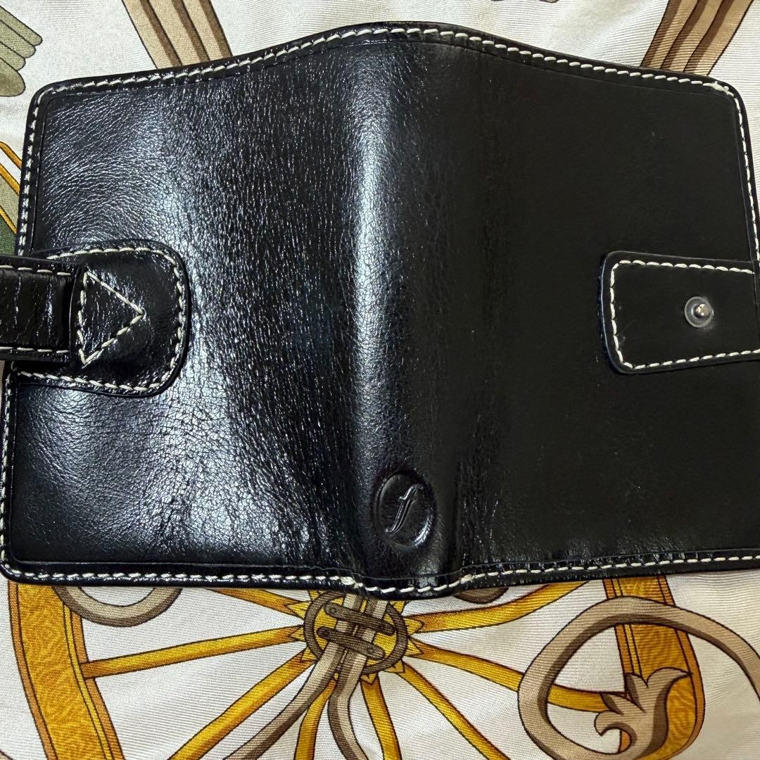 Filofax Malden M5 Pocket Slim Leather Organizer Black Japan Used