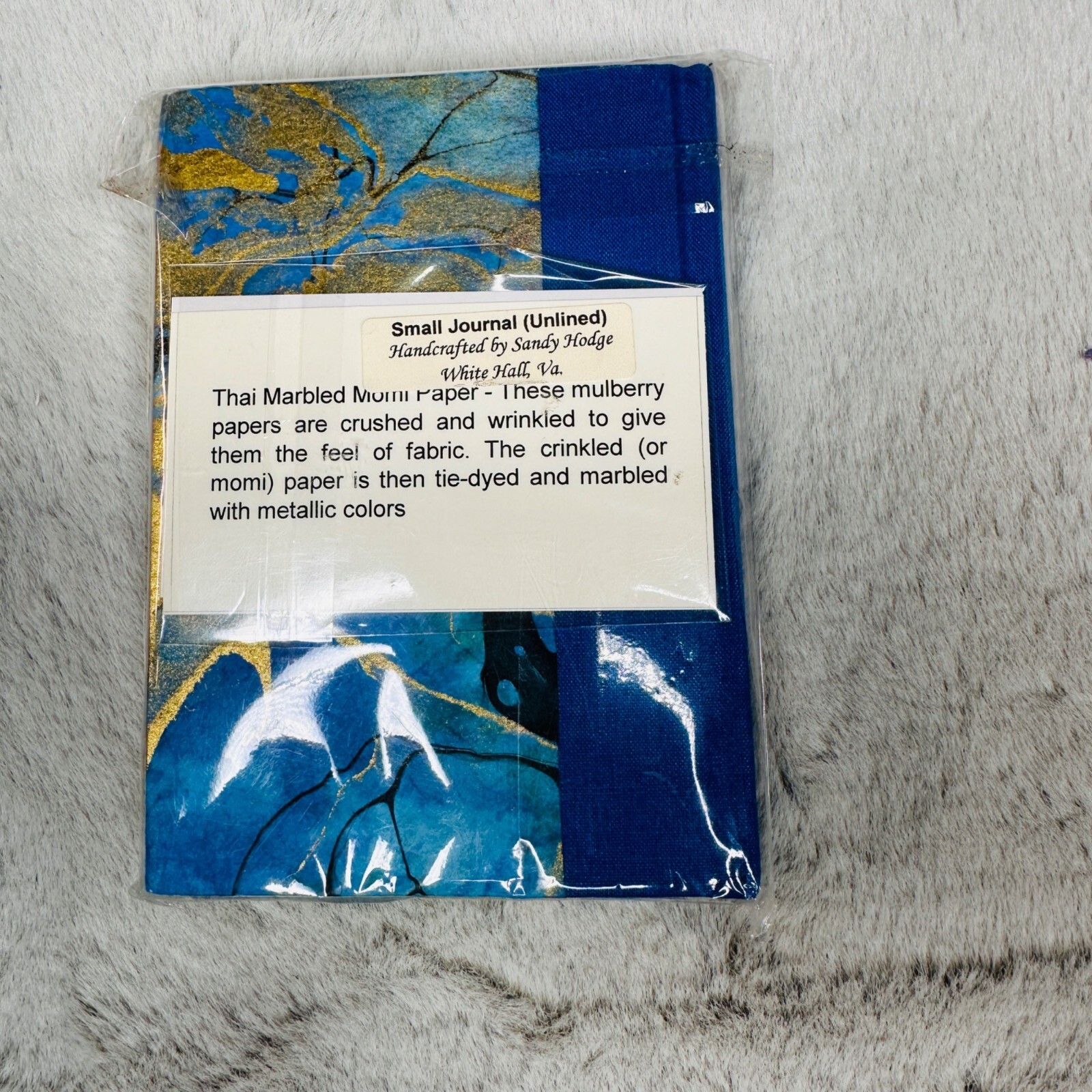 Handcrafted Journal Sandy Hook Thai Marbled Nuum Paper Cover 144 Unline Pages