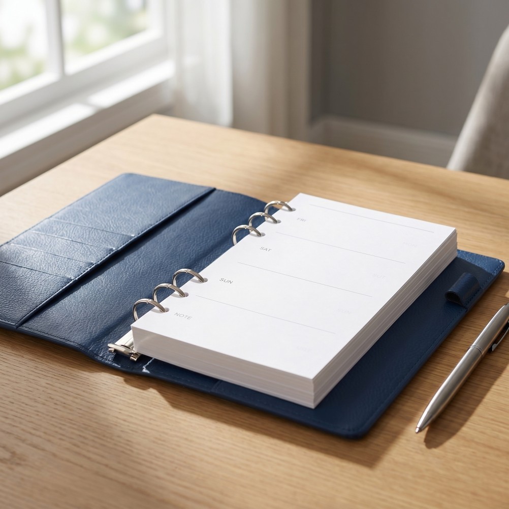 50 Sheets Weekly Planner Refills for A6 Binder, 6 Ring Planner Refills, Undated