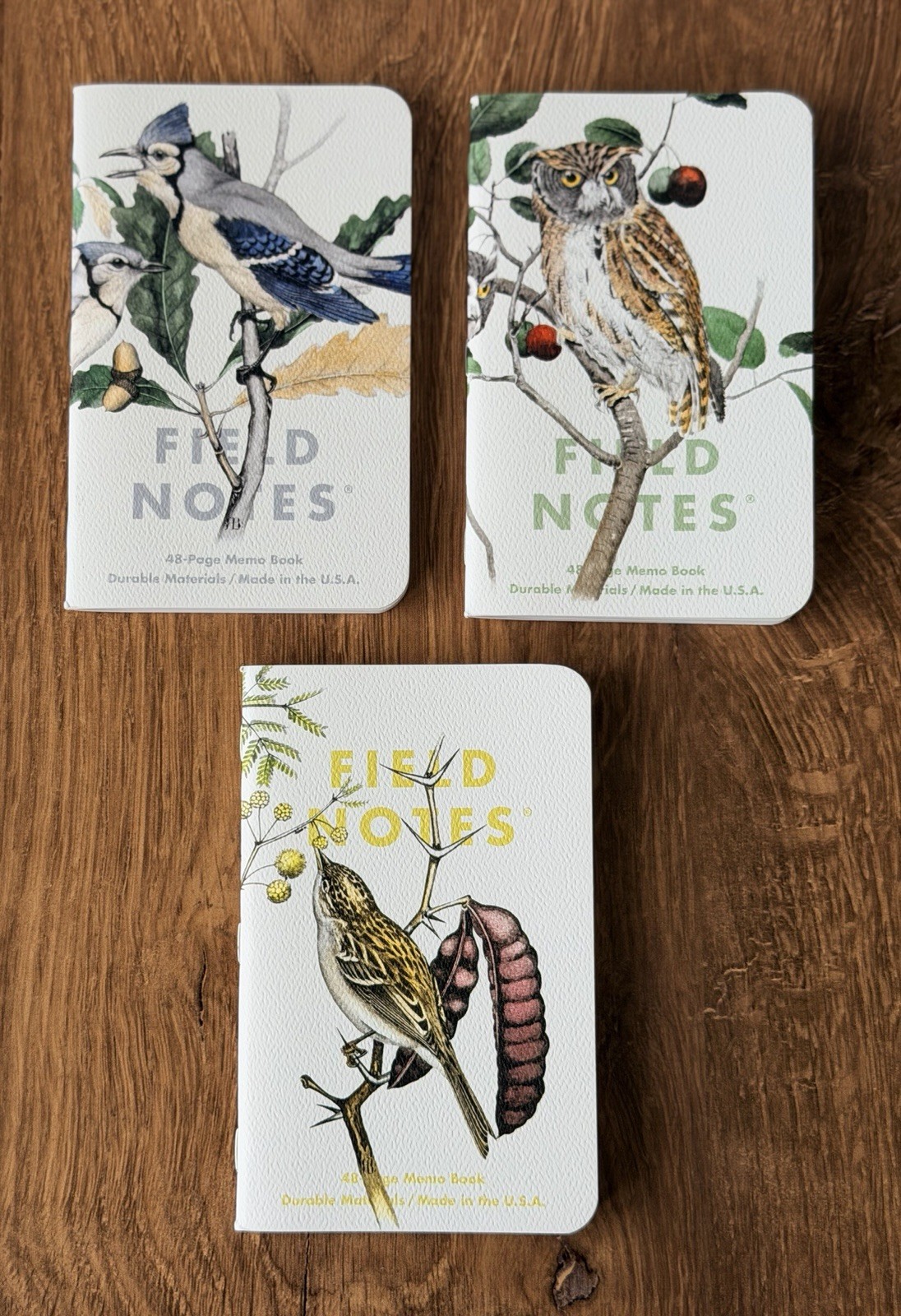 Field Notes Rex Brasher Bird Edition Set of 3 Memo Books Pocket Notebook