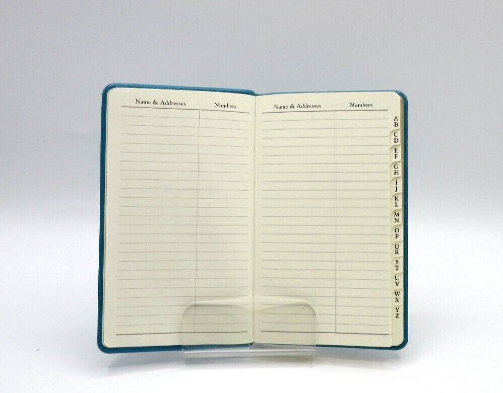 Address Book Pocket Size 3×5″ Leather Soft Cover Graphic Image List$40 BLUE
