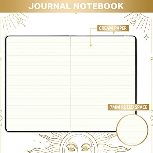Artfan Ruled Notebook/Journal – Premium Thick Paper Faux Leather Classic BLACK1