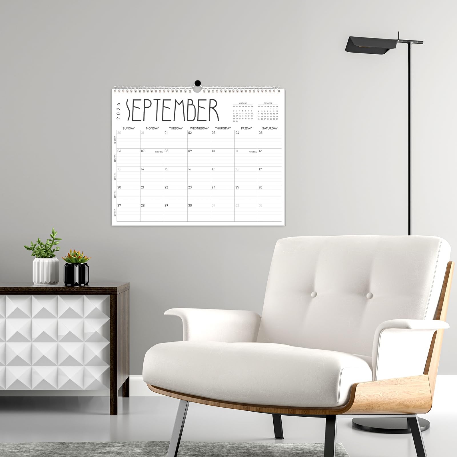 GuassLee Wall Calendar 2026, 2026-2027 14″x11″, Jun 12month