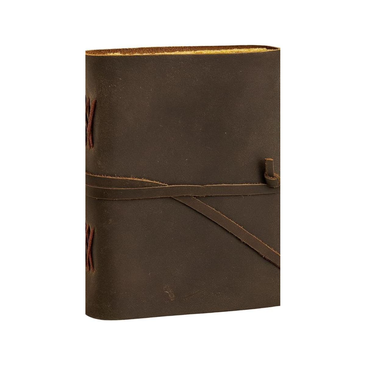 Vintage Genuine Leather Journal with Wrap Closure 5×7 Handmade Travel Diary