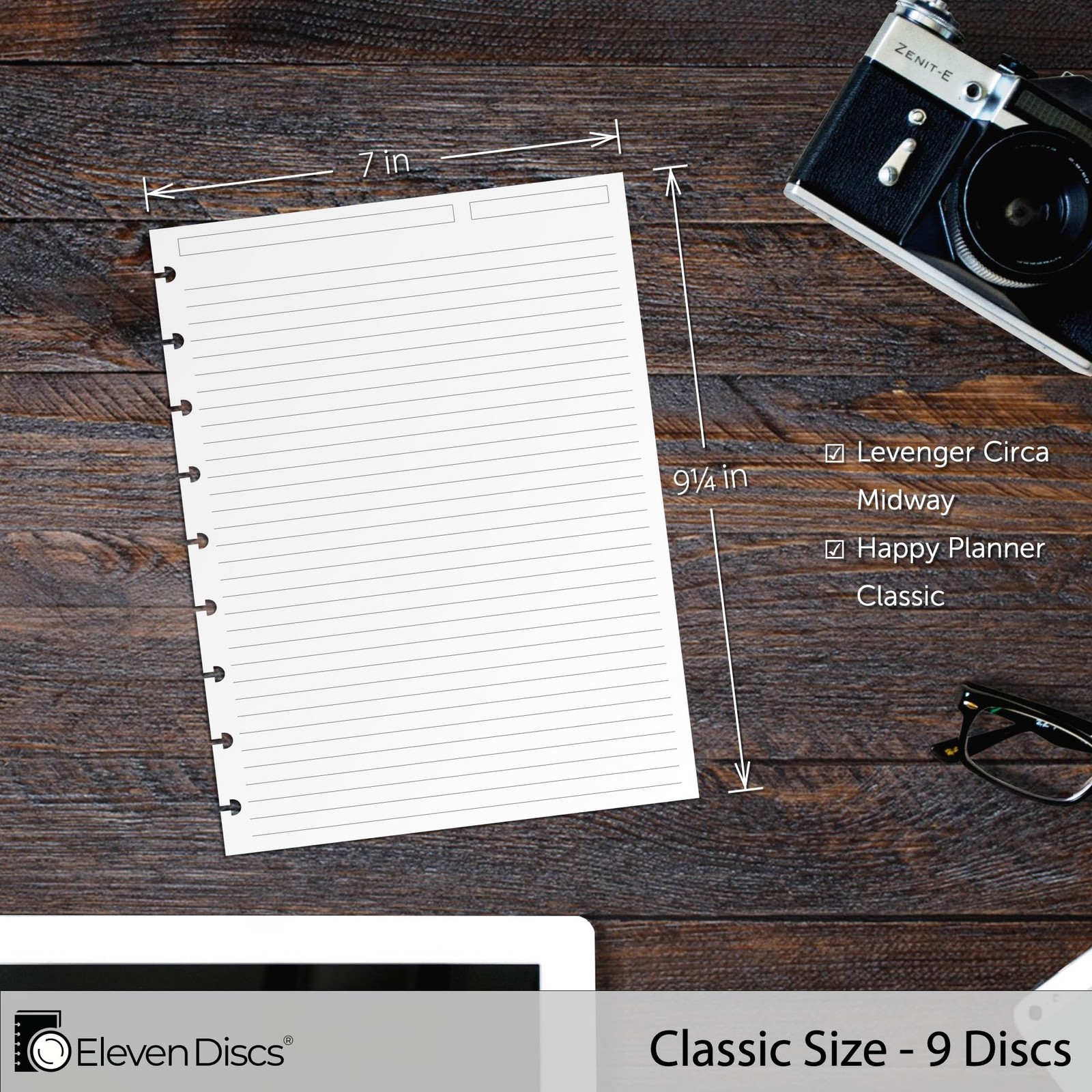 Classic Size Discbound Paper – Ruled/Lined Sheets – Premium 120gsm Heavyweigh…