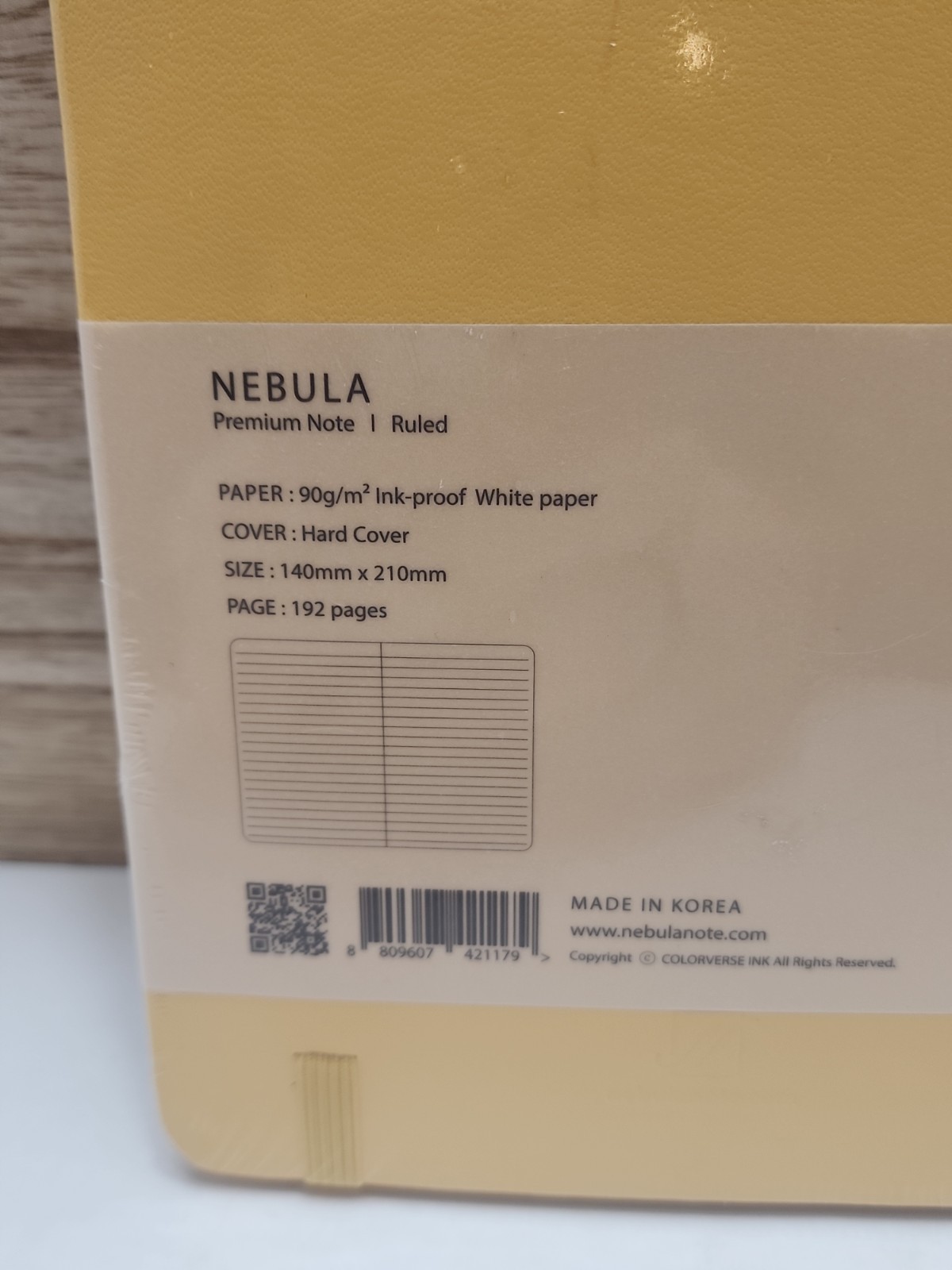 Nebula by Colorverse A5 Notebook in Cozy Yellow