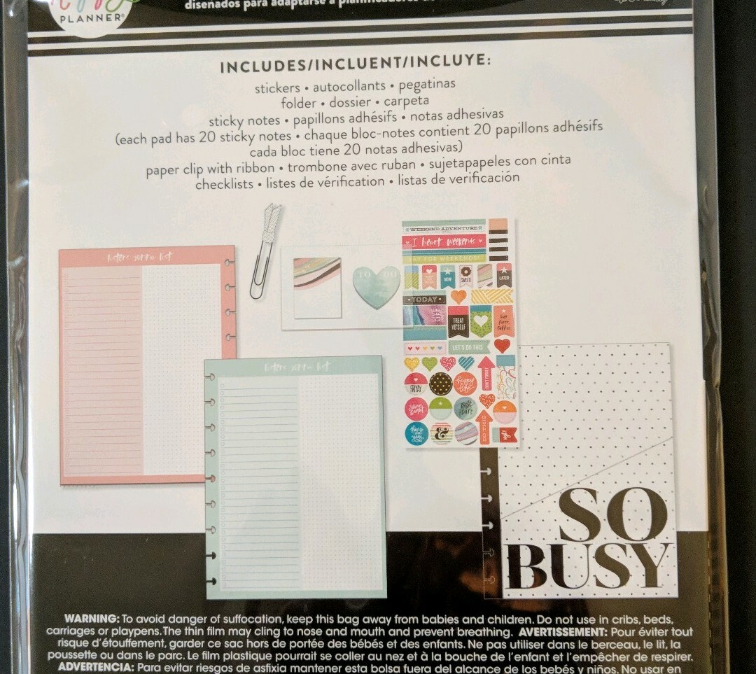 Me & My Big Ideas The Happy Planner So Busy 102 Pc Planner Accessories Kit New