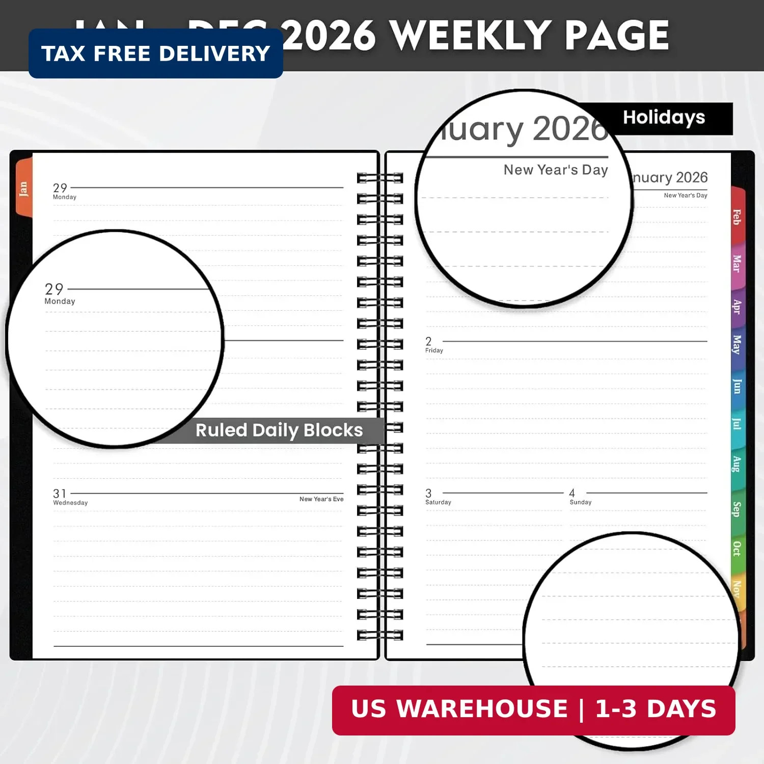 2026 Planner – 2026 Weekly Monthly Planner from Jan. 2026 – Dec. 2026, 2026 Cale