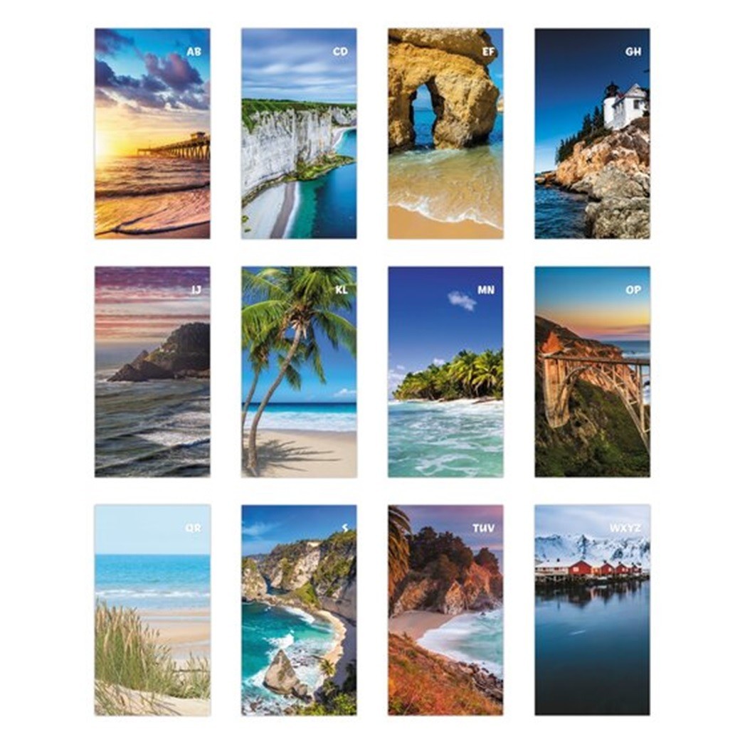 Day-Timer Coastlines Address Phone Tabs, Portable, 3 3/4″ x 6 3/4″