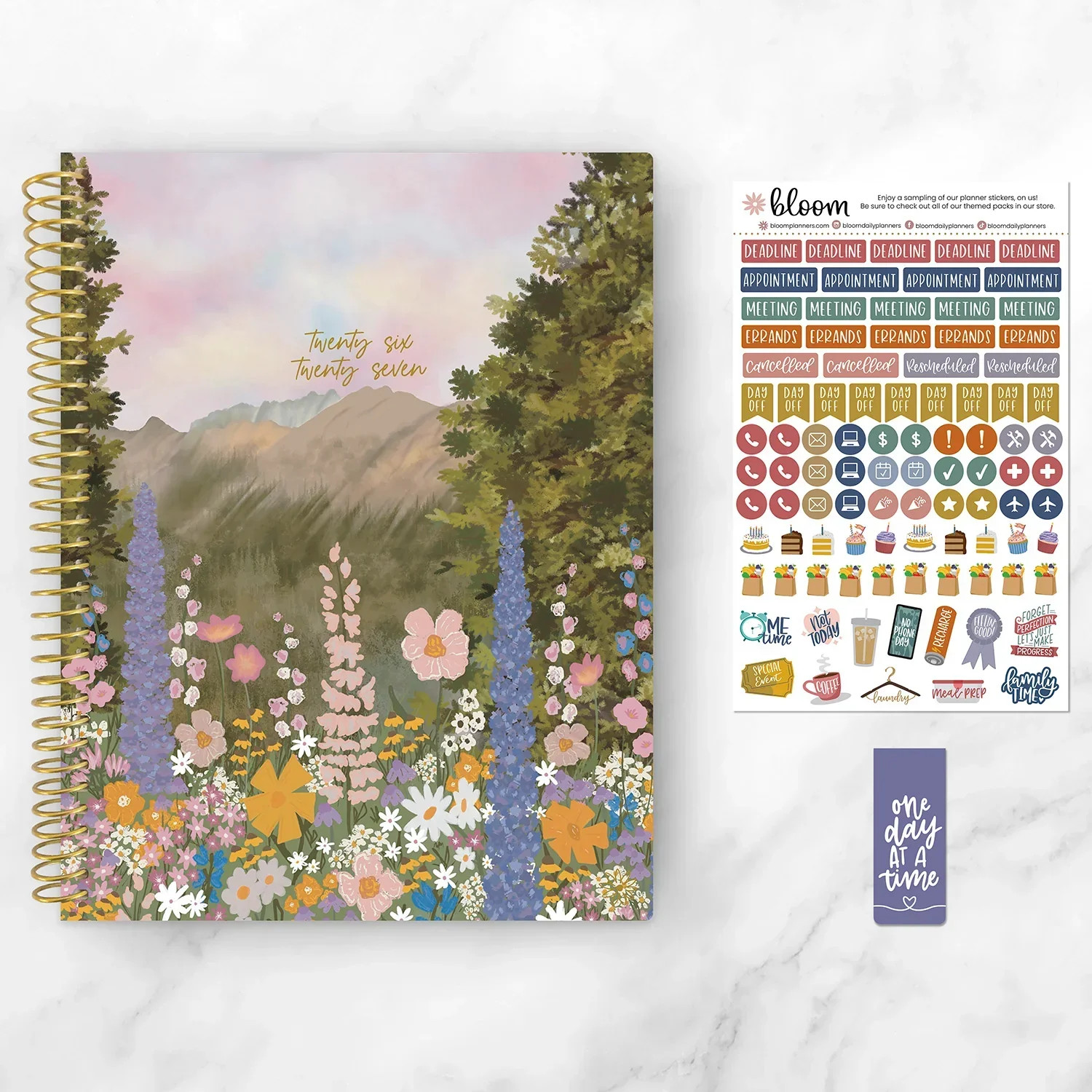 2026–27 Soft Cover Planner, 8.5″ x 11″ | Wildflower Mountainside