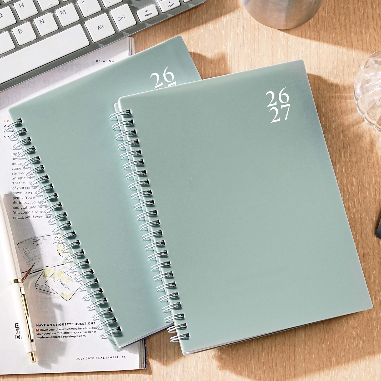 Planner 2026-2027 – Weekly and Monthly 8.5″ x 6.4″, Green