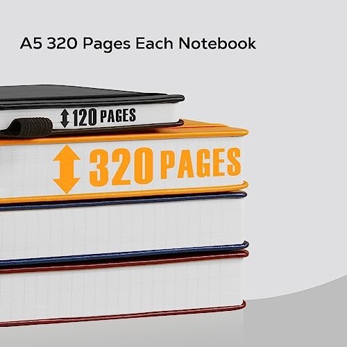 Hardcover Lined Notebook Journal For Writing 320 Pages Leather Thick College NEW