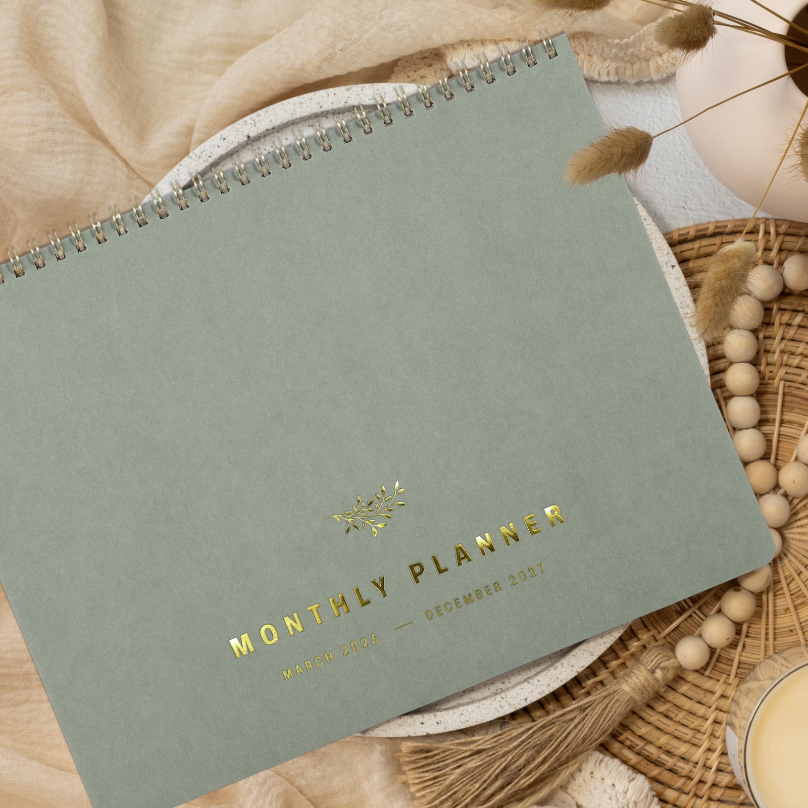 Sage 2026-2027 Monthly Planner Calendar Book 8.5 x 10.95 Inch