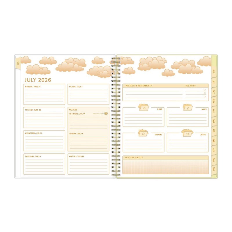 Unicorn Eclipse 8.5″x11″ 2026-2027 Weekly/Monthly Planner Lemons Smooth Frosted