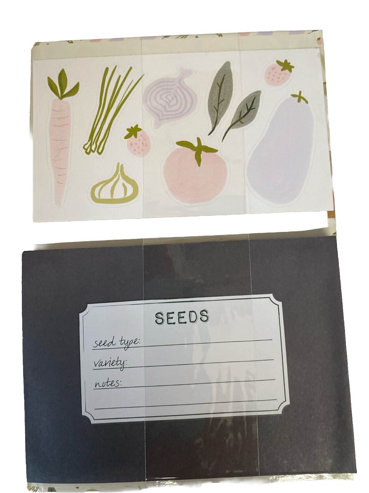 Gardener’s Set Journal Letter Set Vegetables Envelops Stickers List Pad 5.5″ X 8