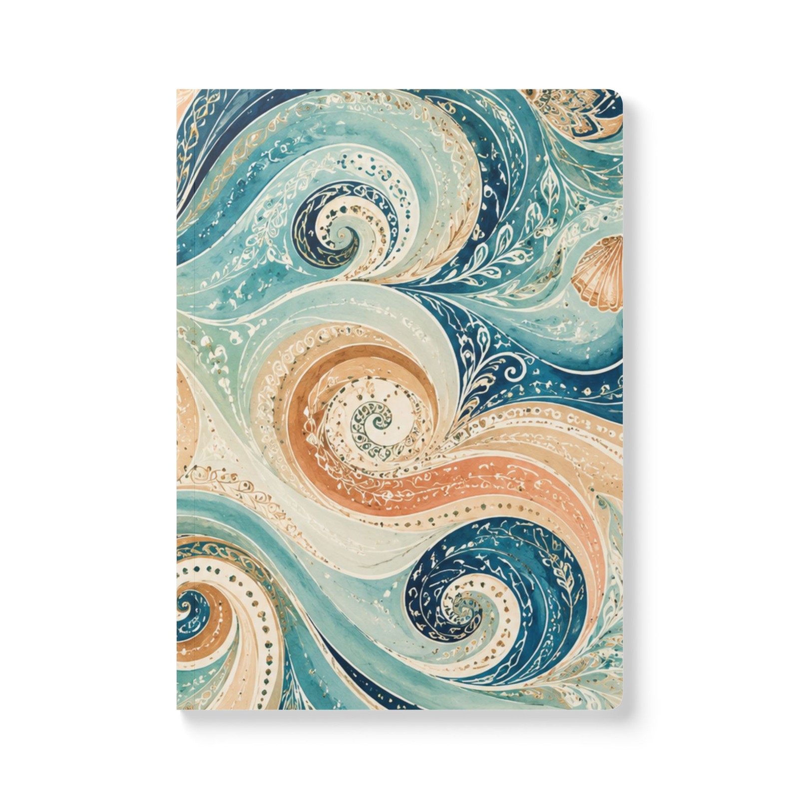 Ocean Wave Swirl Journal | Softcover Notebook
