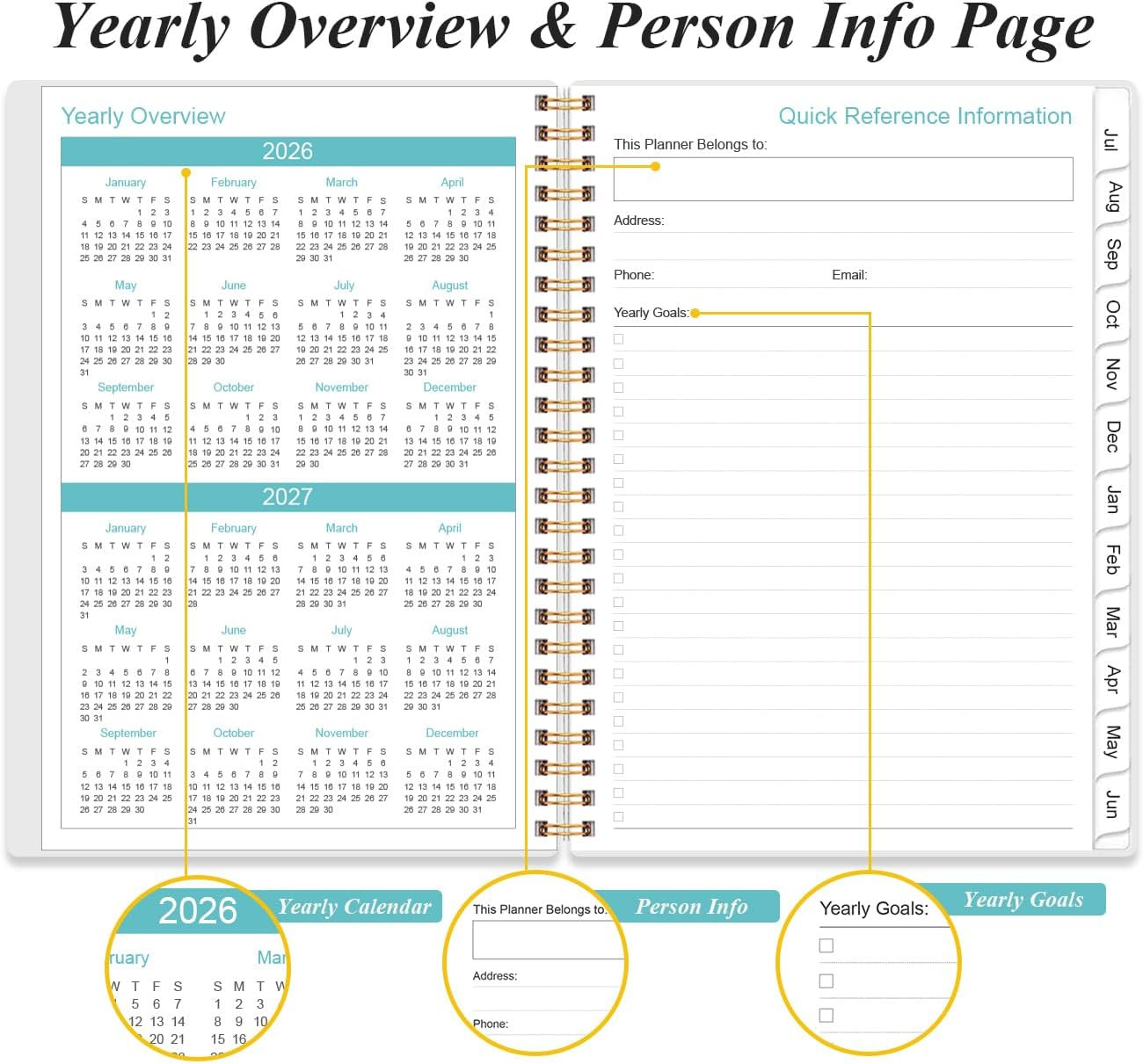 2026-2027 Appointment Book – 2026-2027 Daily Hourly Planner from July 2026 – Jun