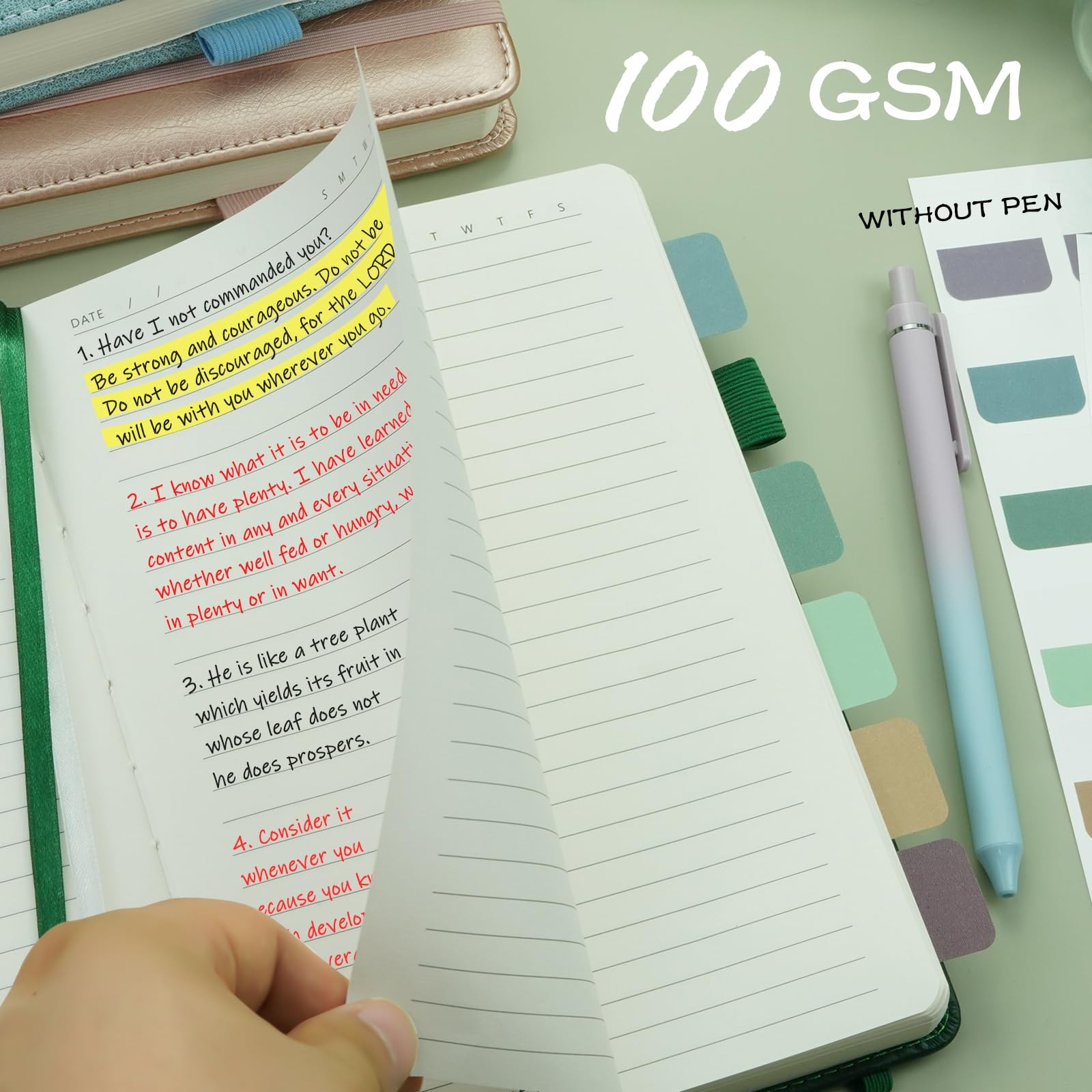 Lined Journal Notebook 400 Pages Thick Journal for Writing A5 Hardcover Leathe