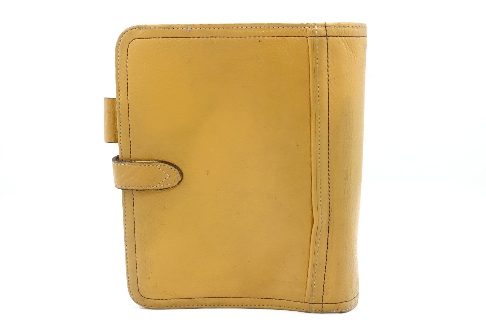 Franklin covey Vintage Full Grain Leather Planner Mustard Yellow 6 Ring Compact