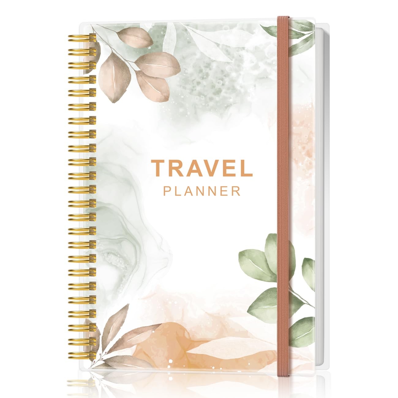 Travel Journal for Women & Men, Vacation & Road Trip Planner Rose Leaf
