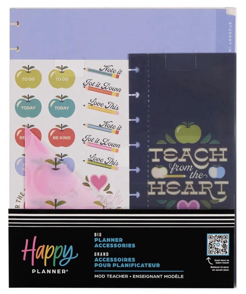 Happy planner – Mod TEACHER, PARENT & STUDENT INFO – BIG ACCESSORY PACK 42 PCS