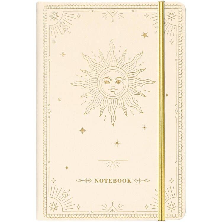 Ruled Notebook/Journal – Premium Thick Paper Faux Leather Classic white