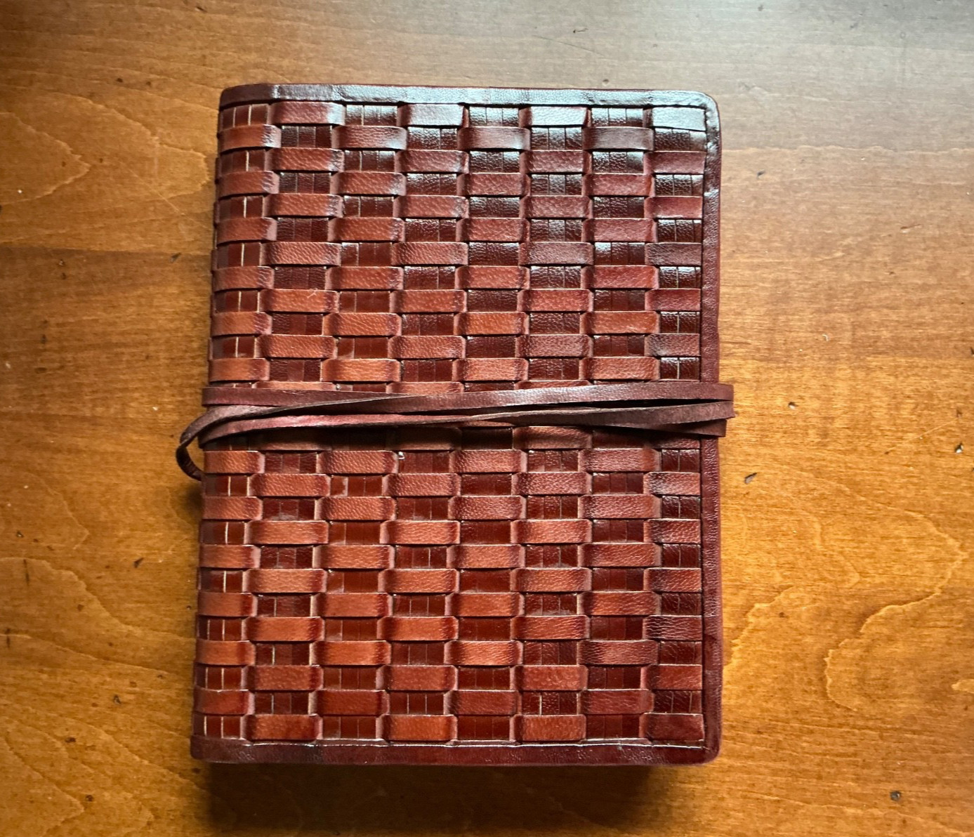 Woven Leather Journal/Book Excellent 96 Pages Of Nice Paper Handmade NEW