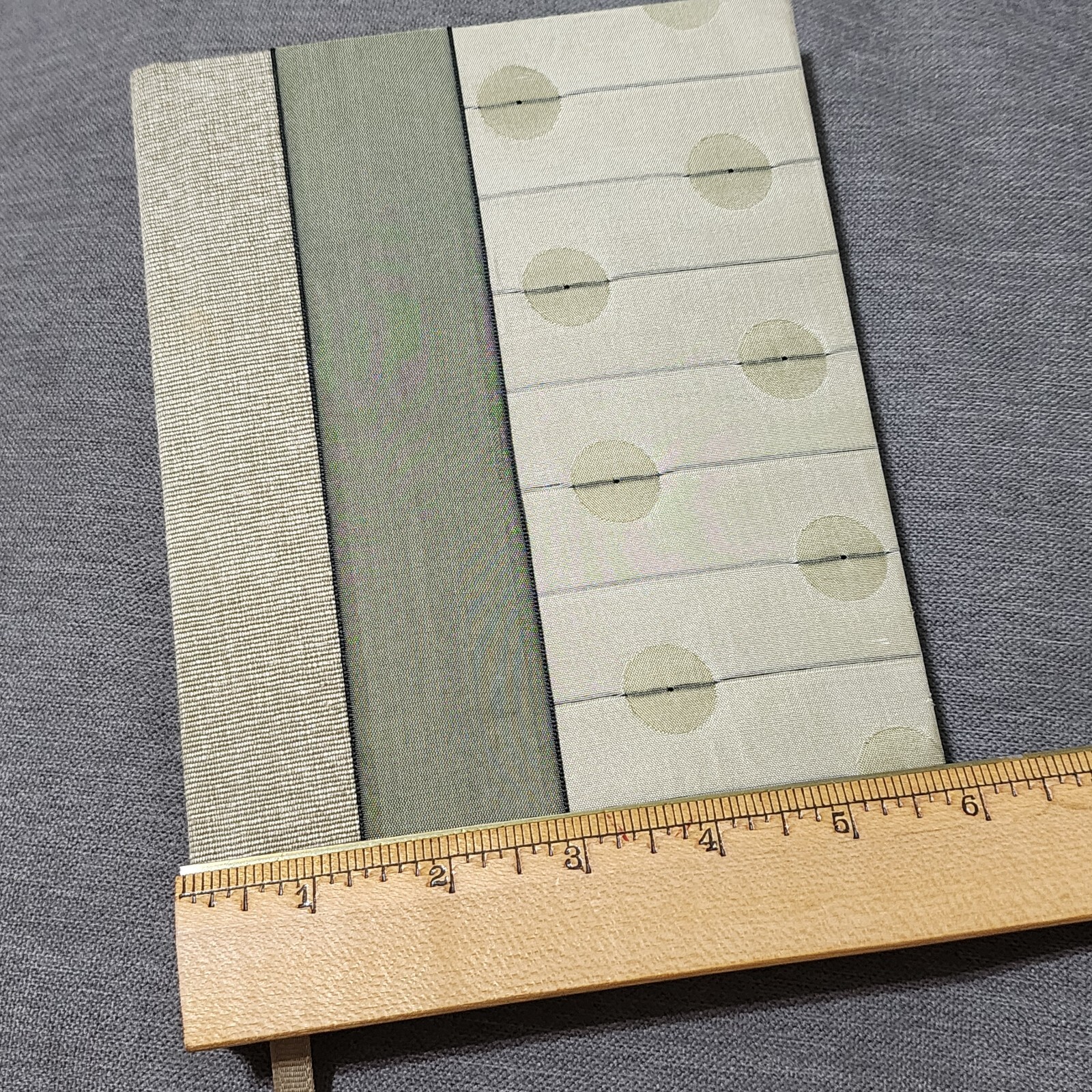 Molly West Handcrafted Blank Lined Journal Hardcover 8″x5.75″ Sage Green
