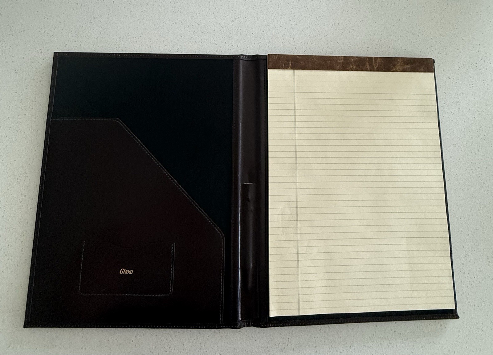 Berman Genuine Leather Rich Brown Professional Padfolio Holds 8.5×11 Pad USA