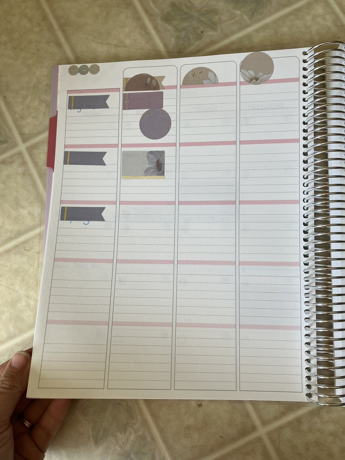 Undated Homeschool Planner 8.5″ x 11″ 12-Month Metallic Wildflower Erin Condren