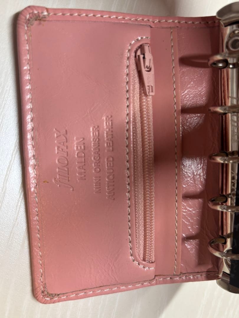 Filofax Malden M5 Rose Organizer + Mini 5 Refill Set Pink Leather Planner