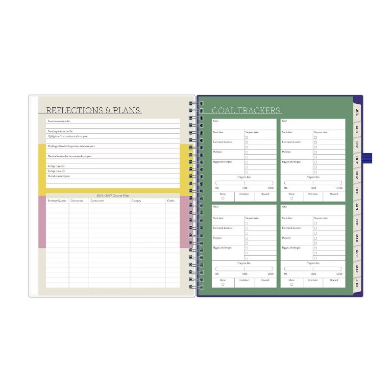 Blue Sky Your Year College Weekly/Monthly Planner Wirebound 7″x9″ Blue Plans