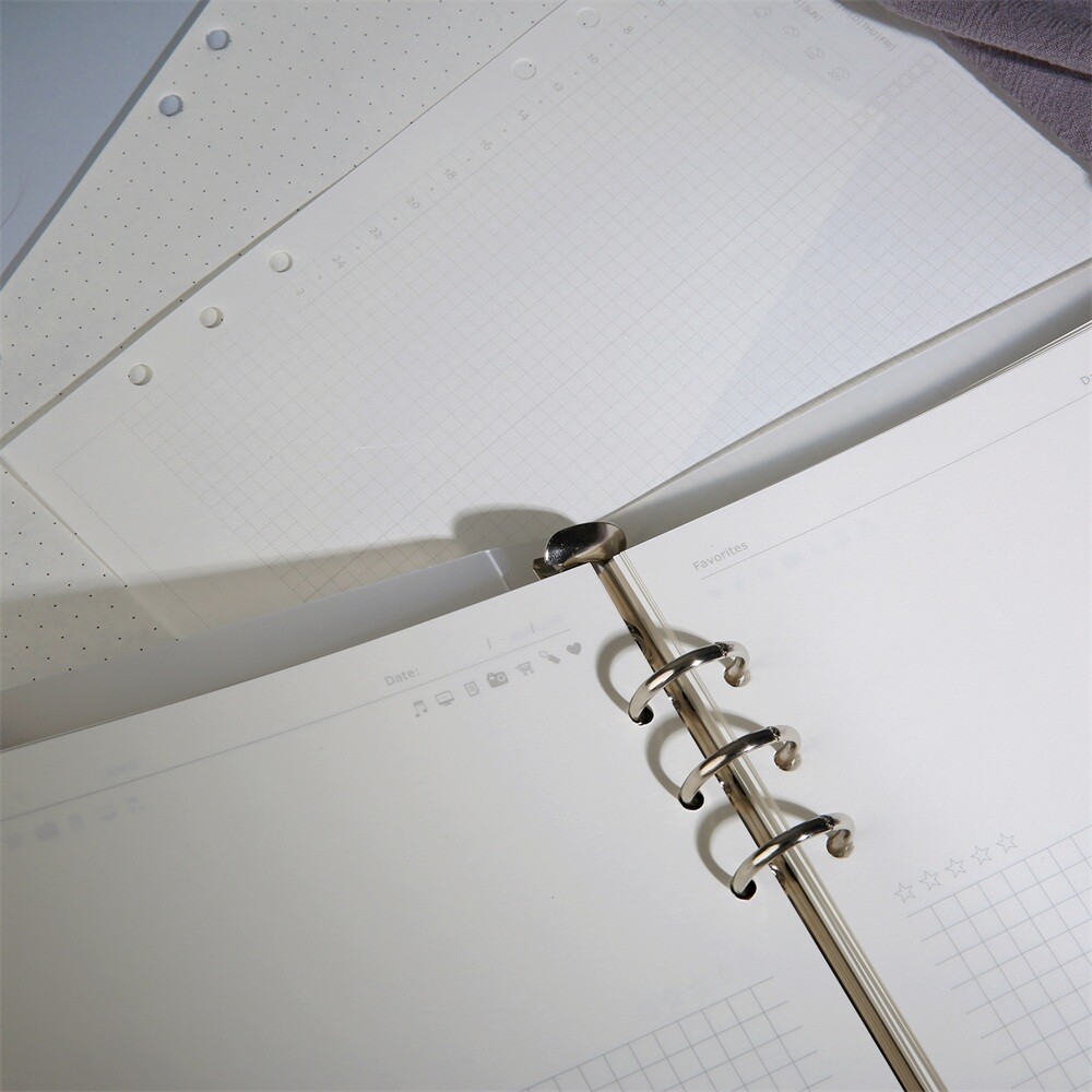 1 Copy Binder Notebook Paper A5 Refill Paper Loose Leaf 45 Pages 21x14cm 9 Type