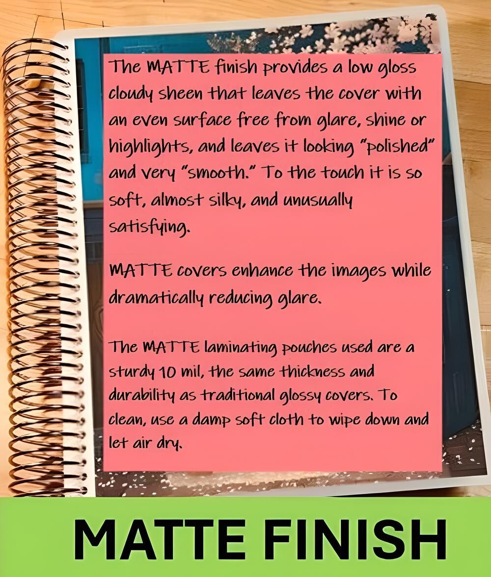 MATTE Cat Love Front & Back Cover Set 4 use w/ MINI HAPPY Planner~