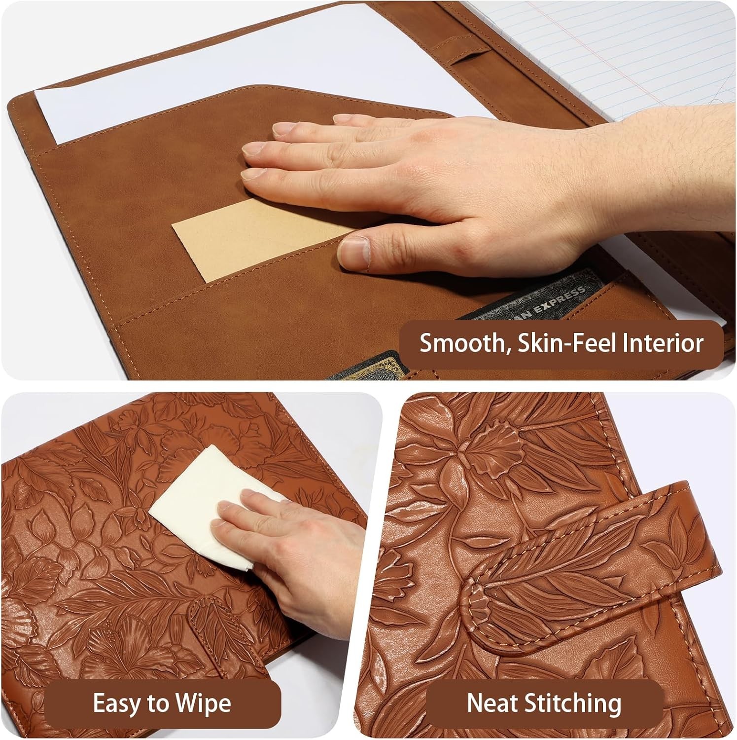Professional Padfolio Portfolio Binder, Organizer for Letter Size Legal Pad N…