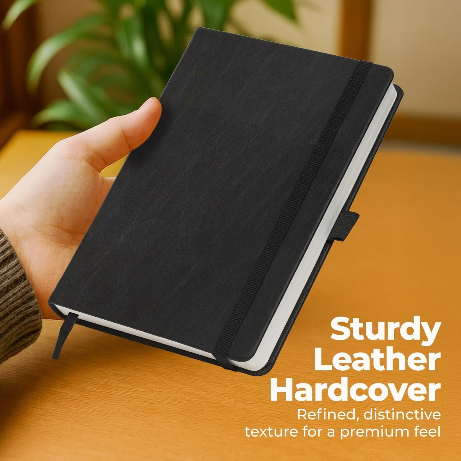 Lined Leather Bound Journal Notebook, A5 Hardcover – Brown 5.8×8.3″ A5,