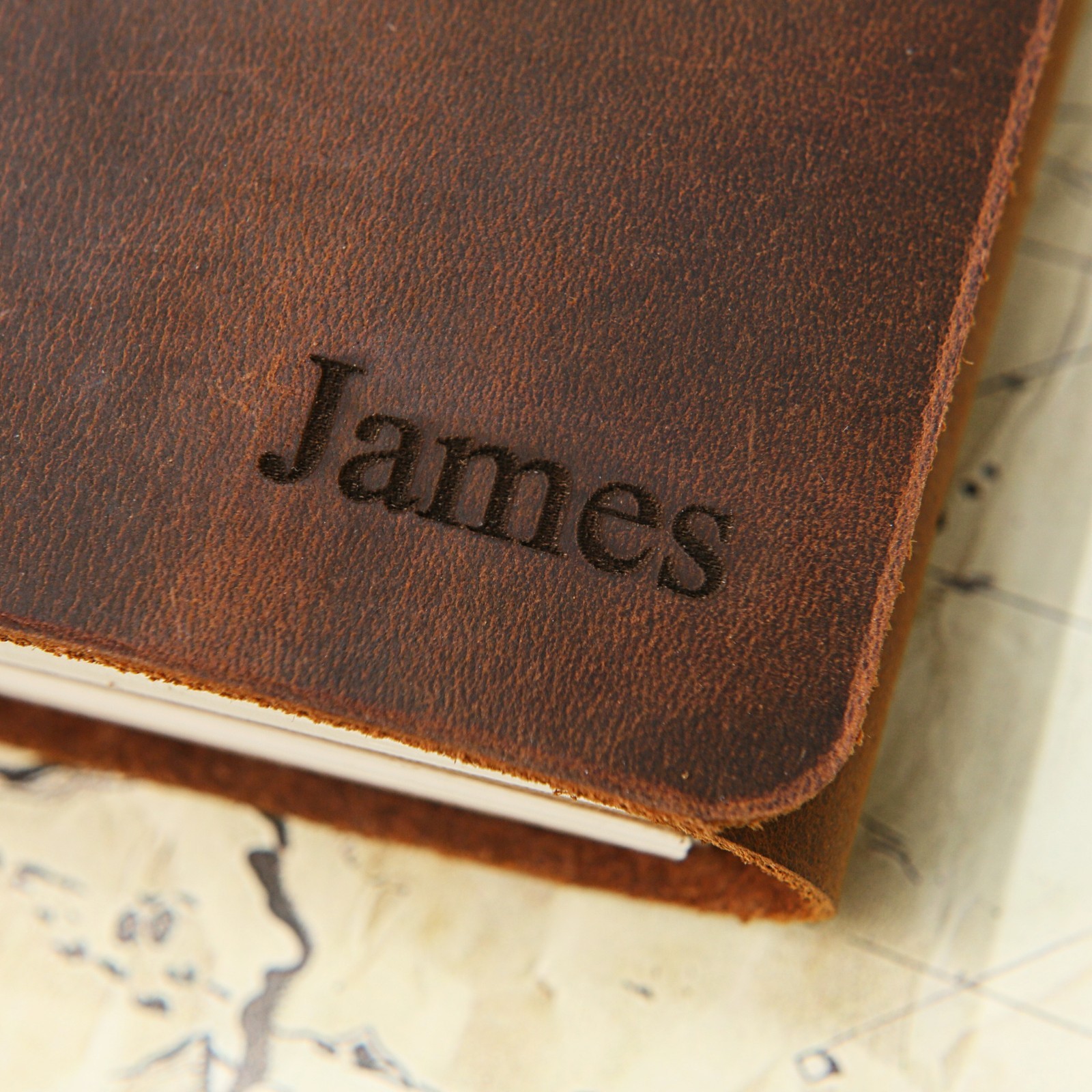 Leather Journal Cover,Custom Engraved Planner A6 A5 B5, Employee Coworker Gift
