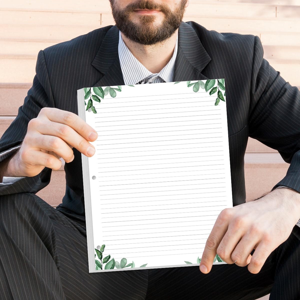 (3-Pack) Letter Size Lined Refill Paper, 3-Hole Punched 300 Sheets, White