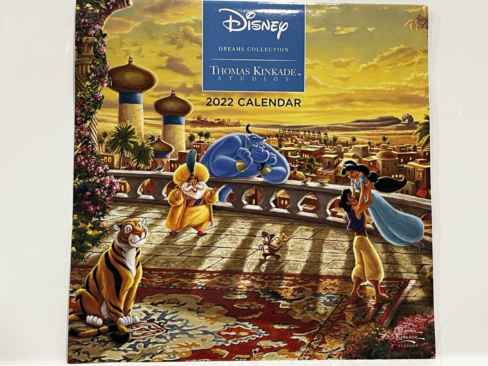 DISNEY Calendar THOMAS KINKADE ART DREAMS COLLECTION OG/ART 2022 Jasmine Cover