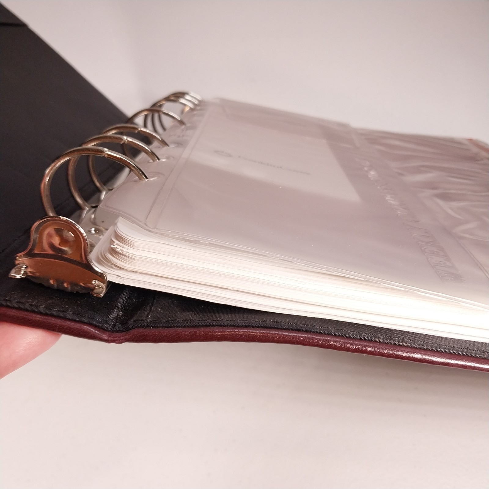 Franklin Covey Classic 7-Ring Binder Burgundy Faux Leather Planner Tabs Inserts