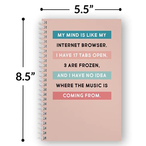 Internet Browser 5.5″ x 8.5″ Humorous Spiral Notebook/Journal, 120 Softcover